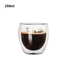 ワイングラスミニトラッキングダブルウォールガラスマグコンタクトと冷たいコーヒーティーラテカプチーノカップTaza Gato Copo