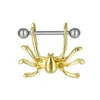 D0661 3 color Nice Spider style NIPPLE ring piercing 20 pcs clear stone drop body jewelry6362812