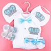 boy baby jumpsuit cotton newborn baby clothes boy 0-3 month rhinestone crown jurken white color jurkje baby pajamas set for boys 210226