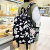 Узор 4-х частей набор мода коровы женские рюкзак нейлоновый водонепроницаемый школьный мешок для девочек большой емкости сумки для путешествий 20211