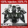 Injection Body For KAWASAKI NINJA ZX 14R 14 R ZZR 1400 CC 2006 2007 2008 2009 2010 2011 4No.132 ZZR1400 ZZR-1400 06-11 ZX-14R ZX14R 06 07 08 09 10 11 OEM Fairing glossy black