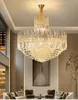 American Crystal Chandelier LED LED Big Modern Flights Lights Fixture Hotel Home Indoor Lighting 3 Light Dimmeter Diameter 60cm 80cm 100cm 120cm