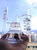 Nargile Set İpuçları Cam Bongs Temizle Kalın Baç Bong Kuş Kaçağı ile PERC Recycler Oil Kuleleri Bir Bong Yapmak