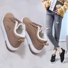 Black Brown Cotton Shoes Female New Women's Boots Winter Plus Velvet Cotton Shoes Thick Soled Warm Snow