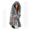 Women's Fur & Faux Plus Size Women Coat Warm Parka Thick Furs Military Winter Jacket Hooded Overcoat Cotton Parkas