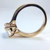 Великолепное обручальное кольцо-пасьянс с бриллиантами 1 карат DF Color Lab, культивированным овальным муассанитом, розовое золото 14 карат 585 пробы
