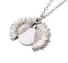 Pendants Sublimation Sunflower Necklace Thermal Transfer Printing Neclaces Gold and Silver Blank Metal Zinc Alloy Ornaments WHT0228