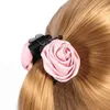 Fashion Rose Flowers Hair Claws Clips For Women Girls Pink Sweet Clamps Hairpins Hairgrips Gifts Hair Accessories