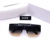 2021 neue Brille moderne Retro große verbundene Trend-Sonnenbrille Ins Wind Street Shooting Modell 1696 mit Box