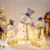 ホーム装飾アクセサリークリスマスホワイト雪だるまの子鹿Led Lights木の装飾2022年のギフト装飾品211019