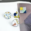 12 pçs / lote inteiro bolsa de moda camisetas Jean Acessórios Metal Geometria Enamel Burro Brooch