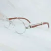 Desenhador Óculos de Sol Clear Eyeglasses Frames Moda Búfalo Chifre Luxo Óculos de Sol Roud Proteger Eyewear CS4D