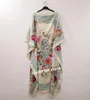 Ethnic Clothing Kuwait Exclusive Real Silk Dress Length:130cm Bust:130cm 2021 Fashion Print Dashiki Women Long Dress/gown Kaftan