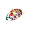 S2328 Collane girocollo con perline colorate a doppio strato intrecciate a mano con gioielli di moda bohémien