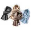 100％ピュアカシミヤニットスカーフ女性の柔らかい暖かい160 * 25cm 4色のスカーフレディース