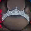 Clips de cheveux Barrettes Hibride Sparkling Cubic Zircon Femmes Tiara Crown Accessoires Bridal pour la t￪te Bijoux en gros prix C-93