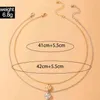 Docona Koreansk stil Geometri Hängsmycke Halsband för kvinnor Enkel Romantisk Kärlek Heart Alloy Clavicle Chain Kvinna Bröllop Smycken G1206