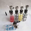 La più nuova bottiglia di vetro Fumatori Giamaica Pipa Narghilè Bong d'acqua con tubo flessibile Tabacco Sigaretta Tubi a base di erbe Strumenti Accessori Impianti petroliferi