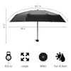 Prodigen Voyage Mini Parapluie Coupe-Vent UV Pliant Compact Parapluie Portable Léger Soleil Pluie Parapluies pour Femmes et Hommes 210223