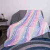 Fluorescent Flannel Blanket Single Size Luminous Bedspread Horse Print Luminous Coral Velvet Queen Throw Blanket for Winter Warm 211122