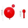 123pcs Baby Shower Balloons Kit arco ghirlanda Rosa Rosso Bianco Compleanno Matrimonio Doccia Anniversario Festa Decorazione globale Forniture X0726