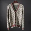 Maglione alla moda Giacca maglione scozzese primaverile e autunnale Cardigan da uomo Giacca nuova moda stile britannico a maniche lunghe da uomo