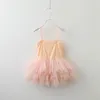 Girls Summer Dress Feather Sequins Flower Girl Ballet Children Princess Party Kid Clothes EY001 210610