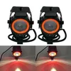 Farol de motocicleta led 125w u7 mini lâmpadas olho de anjo motocicleta scooter moto lâmpada 12v luz led azul vermelho branco green5201269