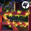 Solar Lights Maple Leaf Fairy Lights 10M/5M/2M LED Waterproof Outdoor Garland Solar String Lights Christmas Garden Decoration 211109