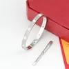 Gypsophila Screwdriver Bracelets for Women Tennis Stainless Steel Rose Gold Couple Diamond Luxury Bracelet Fashion Jewelry In Hand206O