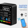 Gas Analyzers With Bluetooth 5 In1 CO2 Meter Digital Temperature Humidity Tester Carbon Dioxide TVOC HCHO Detector Air Quality Monitor