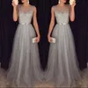 Casual Dresses Zoulv 2022 Sexig elegant brudtärna Long Ball Prom Gown Dress Women Formal Summer Sequined Mesh Patchwork Woman