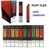 Puff Flex 2800 sbuffi monouso penna sigaretta 1500mAh Batteria 10ml Pods cartuccia Pod Pod vs Labs Beast max