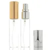 Bouteille de parfum en verre transparent Portable avec pompe de pulvérisation, récipients cosmétiques vides pour voyage, 5ML 10ML 15ML