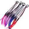 Nuove ragazze Parrucche colorate Coda di cavallo Ornamento per capelli Fasce per capelli Elastici Fasce per capelli di bellezza Copricapo Accessori per capelli per bambini Testa