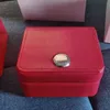 Caixa vermelha relógio masculino caixa de madeira original interna externa feminina relógios caixas papéis saco de presente relógios de pulso caixa caixa de relógio
