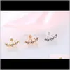 Stud Earring Daisy Flowers Geometry Jewelry Earrings For Women And Girls Ear Jacket Studs Drop Delivery 2021 M816T