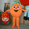Halloween Orange Mascot Kostym Toppkvalitet Tecknad Frukt Anime Tema Karaktär Vuxen Storlek Julkarneval Födelsedagsfest Fancy Dress