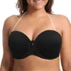 Sexy Push Up Sutiã Grande Tamanho do Peito Bralette Underwear Mulheres Silicone Strapless Intimates Casamento A B C D E F 70 75 80 85 90 95 211110