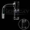 Accessori per fumatori Auto Highbrid Full Weld Beveled Edge Quartz Banger Nail con 2 pezzi Tourbillion / Fori d'aria rotanti per Dab Rigs Water Bong Pipes