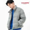 Yaya Winter Men's Stand Collar Puffy Coat Par Stil 90% Vit Duck Down Jacket Windbreak Business Casual Warm Outwear 211110