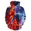 Blue red flame 3d Hoodie Hoodies Men Women New Fashion Spring Autumn Pullovers black Sweatshirts Sweat Homme 3D Tracksuit T200828