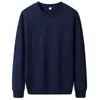 Höst Långärmad Fast Färg Sweatshirts Men Fashion Cotton 12Color Mens Casual O-Neck Sweatshirt Man Märke Toppar 210813