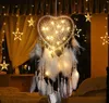 Dream Catchers Wind Chimes Led Flashing Rings Dream Catcher Wind-Bell Lantern Ornaments Nordic Wedding Christmas Novelty Rrd7052