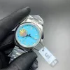 zdr-montre de luxe mens 자동 기계식 시계 36mm 41mm 스테인레스 스틸 슈퍼 빛나는 손목 시계 여성 방수 시계