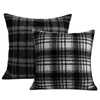 Coussin / Coussin décoratif Tissu en laine Noir et blanc Moderne Simple Mode Style Maison Sofa Coussin Coussin Taie d'oreiller sans noyau Vivre Roo