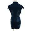 Sexy Turndown Kragen Baumwolle Bodycon Jeans Kleid Tasten Sommer Plus Größe 2020 Party Club Denim Kleid Frauen Kurze Mini Kleid ddlg X0521