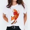 T - shirts Top para mulheres aquarela penas pássaro dos desenhos animados 90s casual impressão senhora mulheres gráfico t camisa senhoras t-shirt t-shirt x0628