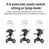 3 1 아기 유모차 높은 가로 reclining carlining foldable bassinet puchair 신생아 새로운 2021