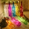 6pcs bouchon de bouteille de vin fil de cuivre 1m / 2m LED fée lanterne bar fête de Noël décoration lampe chaîne Y201020